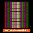 thumbnail image 3 of PartySticks 200pk Mini Glow Sticks - 2 Inch Small Glow Sticks Party Supplies,, 3 of 5