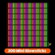 thumbnail image 3 of Paquete de fiesta Glow Sticks PartySticks Mini 200, paquete de 5 colores, 3 of 6