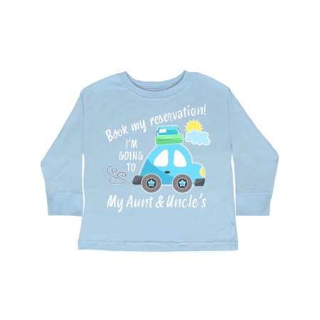 

Inktastic Book my Reservation! I m Going To My Aunt and Uncle s Gift Toddler Boy or Toddler Girl Long Sleeve T-Shirt