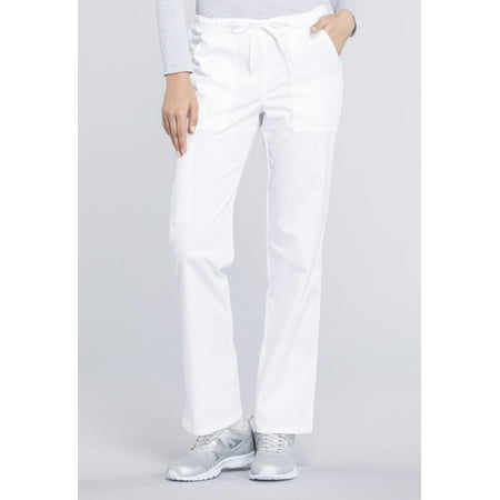 Cherokee Workwear Professionals Women's Scrubs Pant Mid Rise Straight Leg Drawstring WW160