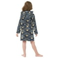 thumbnail image 4 of FORMRS Niños Bathrobe Unisex Hooded Robe Soft Plush Pajamas Sleepwear, Size 2-3T, Elegance Art Pattern, 4 of 7
