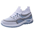 thumbnail image 2 of AUDeals Women's Orthopedic Sneakers, Thick Sole Mesh Shoes with Breathable Comfort for Training and Daily Walking (Blue, 7.5), 2 of 6