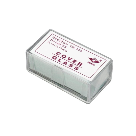AmScope Microscope Glass Cover Pre-cleaned Slides Coverslips, 24mm x 50mm, 100 pieces