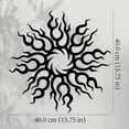thumbnail image 3 of CoreLiving Metal Wall Art Decor, Rust Proof Indoor Outdoor Wall Sculpture with Sun Design, 15.7 Inch Black Finish for Patio Garden Bedroom Home Farmhouse, 3 of 9