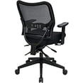 thumbnail image 3 of Deluxe Black Fabric Chair with AirGrid Back and Mesh Seat, 3 of 4
