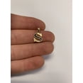 thumbnail image 2 of 10k Real Solid Gold Two Tone S Initial Pendant with Diamond Cut Finish, Available in Different Letters Personalized Letter Jewelry Gifts for Her with 18 Inch Gold Chain, 2 of 5