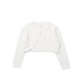 thumbnail image 3 of iiniim Kids Flower Girls Knit Cardigan One Button Closure Wedding Dress Bolero Shrug, 3 of 7