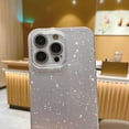 thumbnail image 4 of Compatible with iPhone 14 Pro Max Case 6.7 inch, Cute Glitter Bling Slim Bumper Shockproof Sparkly Soft Phone Case for Women Girls (Silvery), 4 of 13