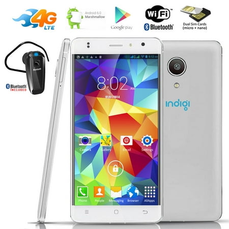Indigi® GSM UNLOCKED 4G LTE Smart Phone Android 6.0 2Sim 4Core 5.0