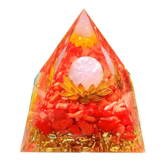 Orgone Pyramid for Positive Energy, Healing Pyramids for Reduce Stress Reiki Healing Meditation Attracts Lucky and Success