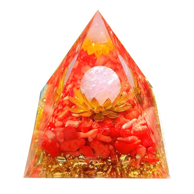 decoraciones,Pirámide de orgón para energía positiva, pirámide curativa para reducir el estrés Meditación curativa Reiki para atraer la suerte y el éxito Adepaton BST3005850-3