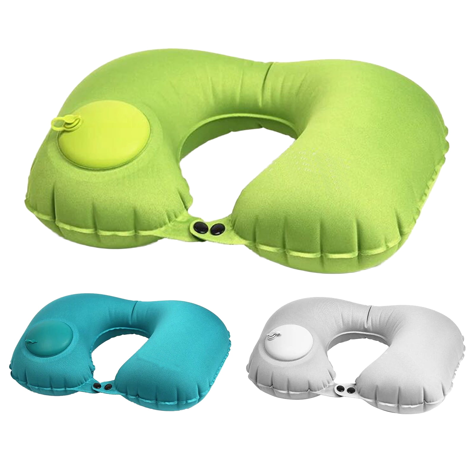 Air Cushion Self-Inflating Button Travel Neck Pillow Inflatable Airplane Pillow Home & Garden Home Textiles 