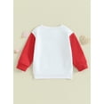 thumbnail image 4 of Bslissey Toddler Baby Boys Girls Valentines Day Sweatshirt Long Sleeve Letter Print Hoodie Infant Loose Pullover Tops 6M 12M 18M 24M 3T 4T Kids Casual Daily Clothes, 4 of 9