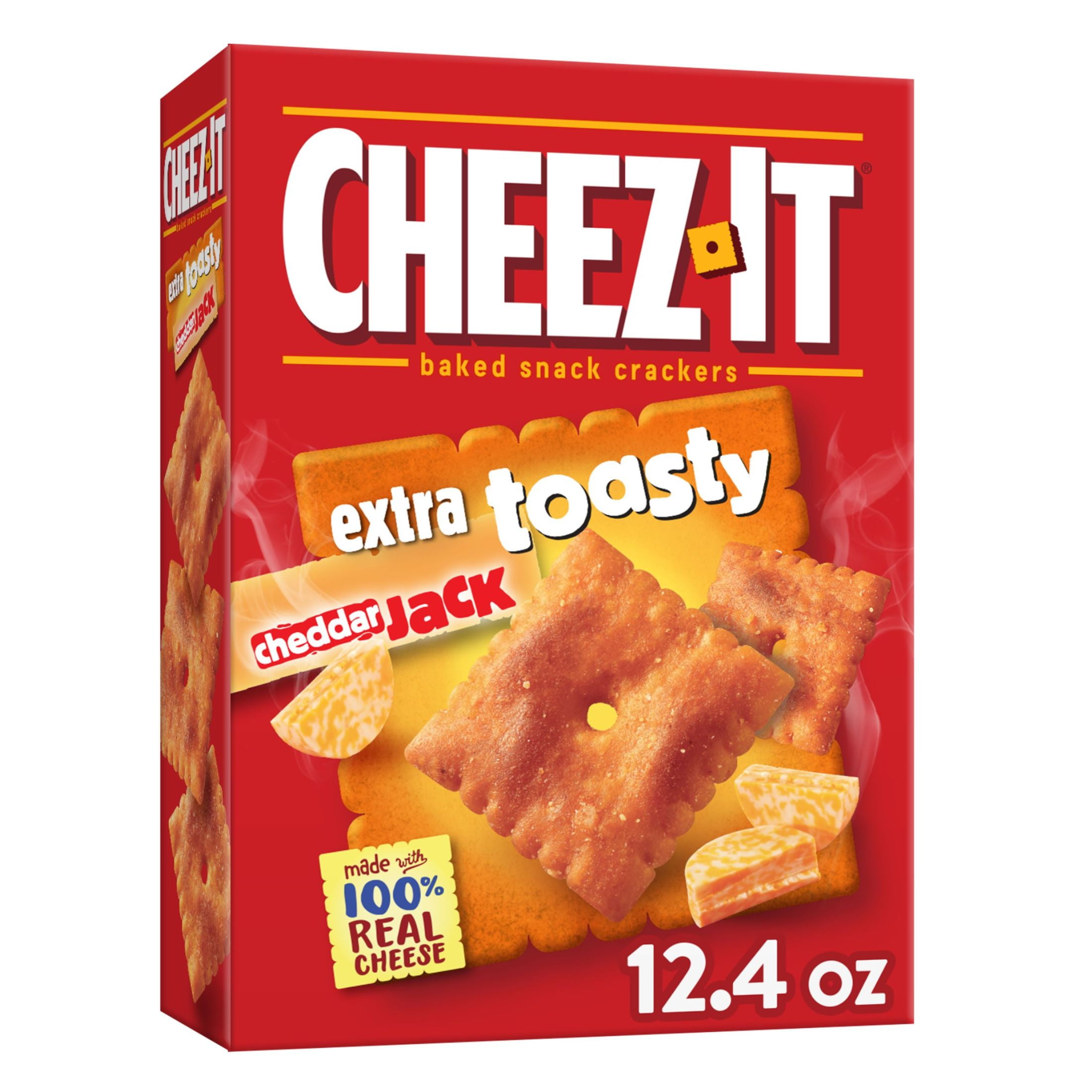 CheezIt Extra Toasty Cheddar Jack Cheese Crackers, 12.4 oz