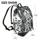 thumbnail image 2 of Balery Artistic Black White Peacocks Mochila de Cuero para Mujeres, Gran Capacidad, Bolsa de Viaje Multifuncional, Mochila de Cuero y Bolsa de Hombro para Mujeres, 2 of 4