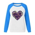 thumbnail image 5 of Byworldtasic Valentine's Day Long-Sleeve T-Shirt for Women Plus Size Raglan Sleeve Heart Graphic Top, 5 of 6