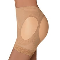 SWSMCLT Women's Shapewear Panties Mesh Underwear Padded Shaper Shorts Butt Lift Seamless Lace Nude Large