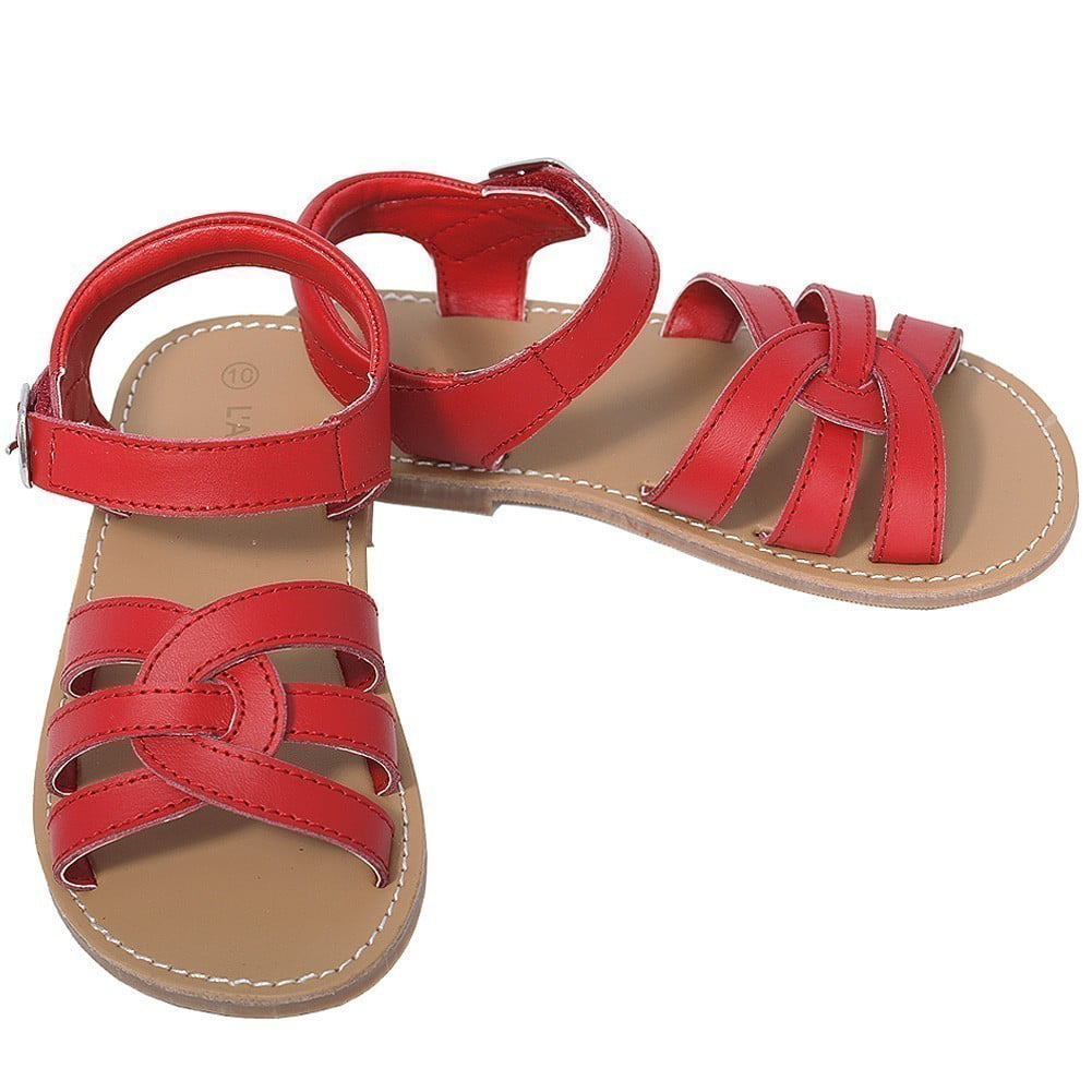 Sophias Style - Red Woven Strap Summer Sandals Toddler Girls 5-10 ...