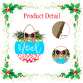 thumbnail image 7 of Eveokoki Front Door Porch Decorations Noel Door Hanging Sign 11 inch Wooden Wall Sign, Rustic Holiday Wreath Decor for Front Door Porch Home Window Wall Farmhouse Decorations, 7 of 7