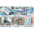 thumbnail image 6 of Happydeer Height Adjustable Desk and Chair Set with Storage Drawer, Study Desk with Book Stand and Ergonomic Design (Blue), 6 of 8