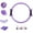 Purple, variant on Pilates Ring and Ball Set with Resistance Bands, 25cm Yoga Ring, Stretch Straps, Latex Pull Bands, and Yoga Ball for Full-Body Workout and for Women's Home Workouts & Beginners