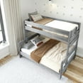 thumbnail image 3 of Plank+Beam Solid Wood Farmhouse Twin over Full Bunk Bed, Driftwood, 3 of 5