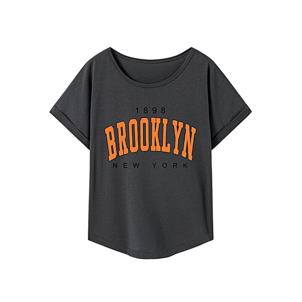 Camiseta para mujer, camiseta de cuello redondo de recuerdo de moda de verano para regalo de vacaciones para mujer M