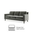 thumbnail image 2 of DHP Bryanna 3 Seater Sofa, Gray Velvet, 2 of 8