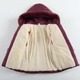 thumbnail image 5 of Toddler Winter Coat Girls Winter Coat Fleece Lined Thickened Kids Long Sleeve Hooded Jackets Coat Cotton Full Zip Hoodies Jacket Winter Down Coats Red 9 Months, 5 of 9