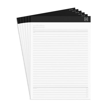 TRU RED Notepads 8.5" x 11.75" Meeting Agenda Format Ruled White TR57380