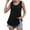 Black, variant on Uaswgudfs Women Cotton Crew Neck Flowy Loose Fit Tank Top Sleeveless Summer Tops Breathable Shirts Basic Blouse