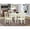 Linen White, variant on East West Furniture NDNO5-OAK-C 5Pc Dining Table Set Features a Small Table and 4 Dining Room Chair with Linen Fabic Seat, Oak Finish