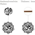 thumbnail image 3 of Om Lotus Wall Decor Wooden Wall Art Flower Wood Sign Laser Cut Basswood Silhouette Decorative Hanging Sculpture Spiritual Symbol Unfinished for Painting Crafts DIY Yoga Studio 11.8x11.3Inch, 3 of 7