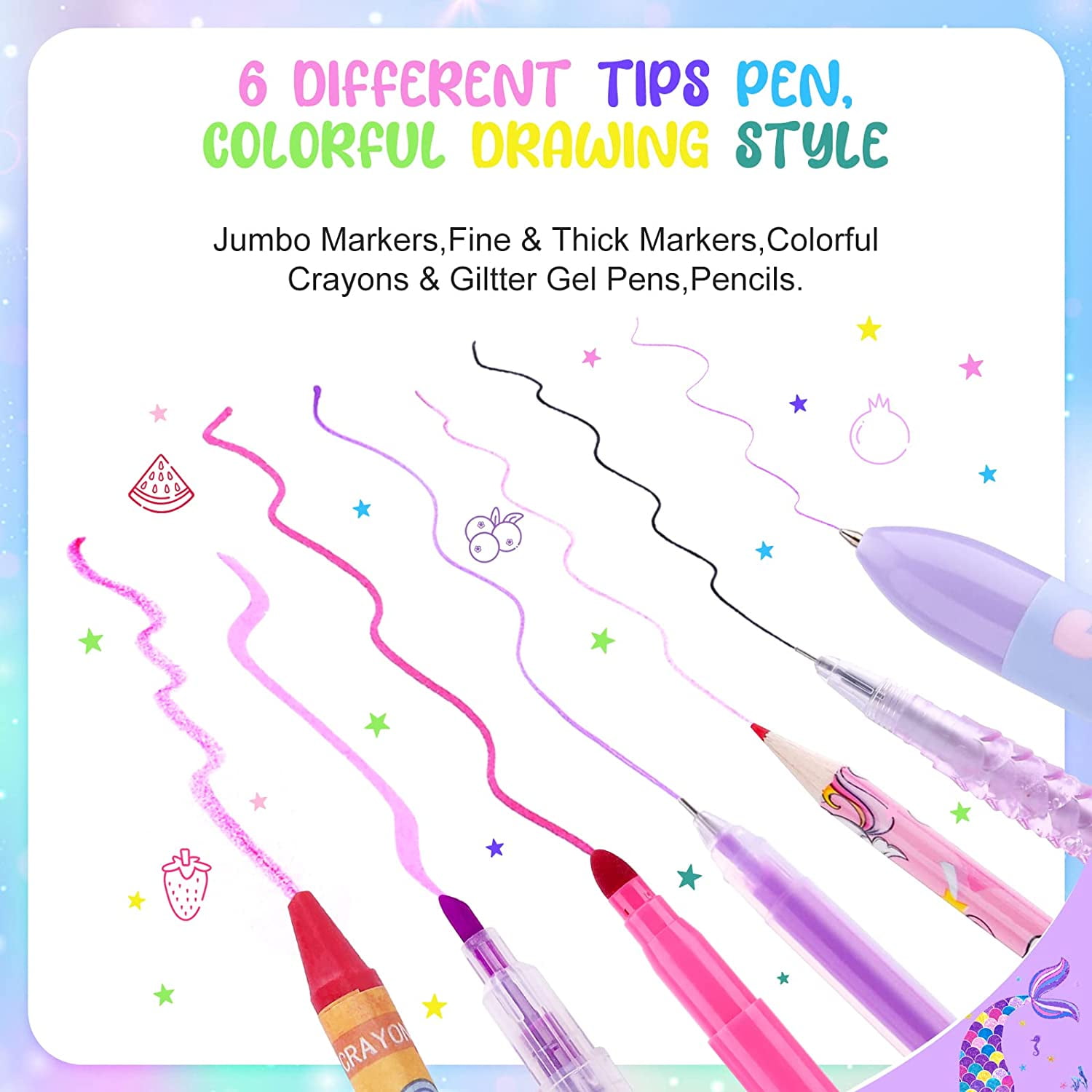  Unicorn Markers Set Gifts for Girls: Coloring Scented