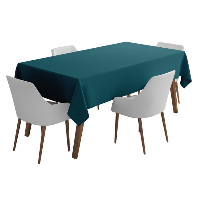 Vargottam Indoor/OutdoorTablecloth58 x 58" InchSquareTablecloth Waterproof PatioTableCloths, Spring/SummerTableCoversfor Backyard CircularTable/BBQs/Picnic -Teal Blue