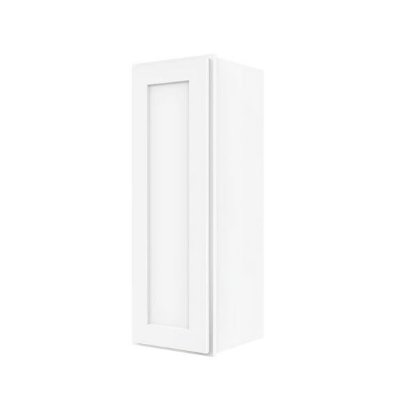 Furinno Shaker Wall Kitchen Cabinet 1-Door-2 Shelves, Ready to Assemble, 12 D x 12 W x 36 H, White