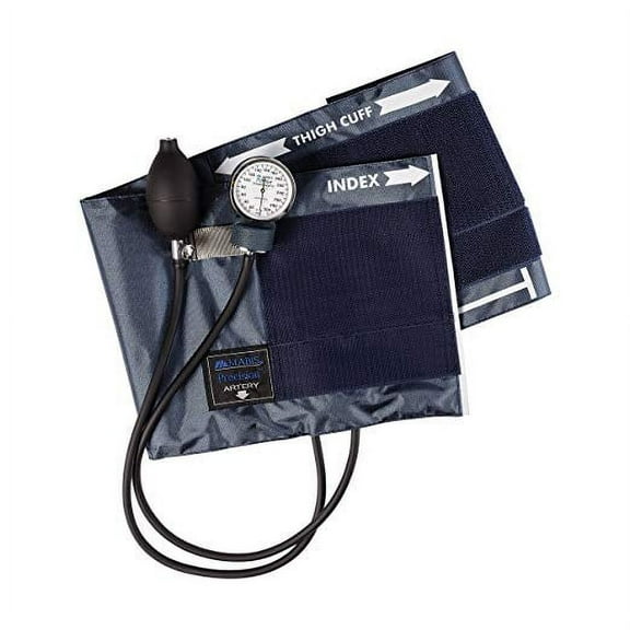 Mabis Precision Series Aneroid Sphygmomanometer Manual Blood Pressure Monitor, Cuff Size 16.1 to 24.2 inches, Thigh