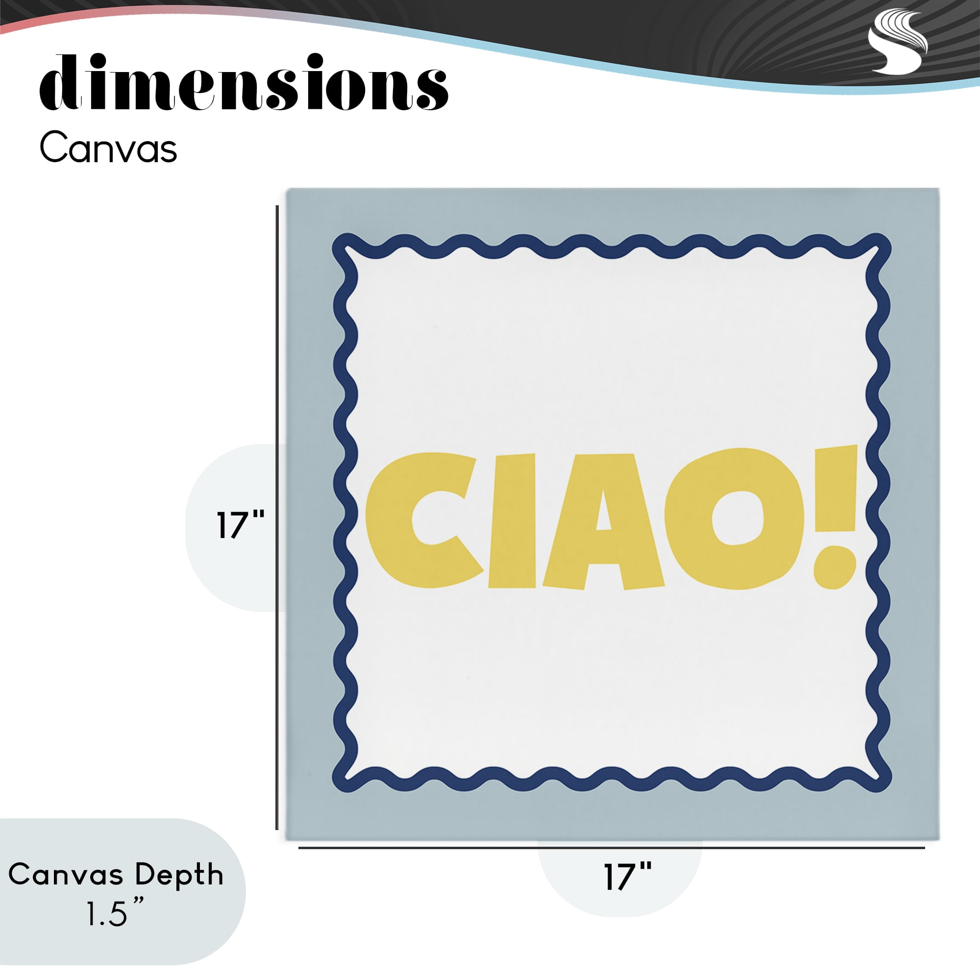 Stupell Industries CIAO! Bold Yellow Typography Canvas Wall Art, design by SD Graphics Studio