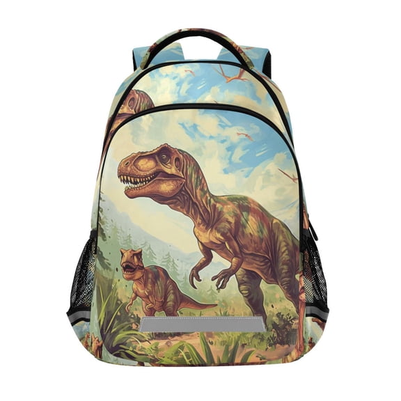 ALAZA Dinosaur in Forest-a1 Backpack Elementary School Bag Bookbag Travel Rucksack