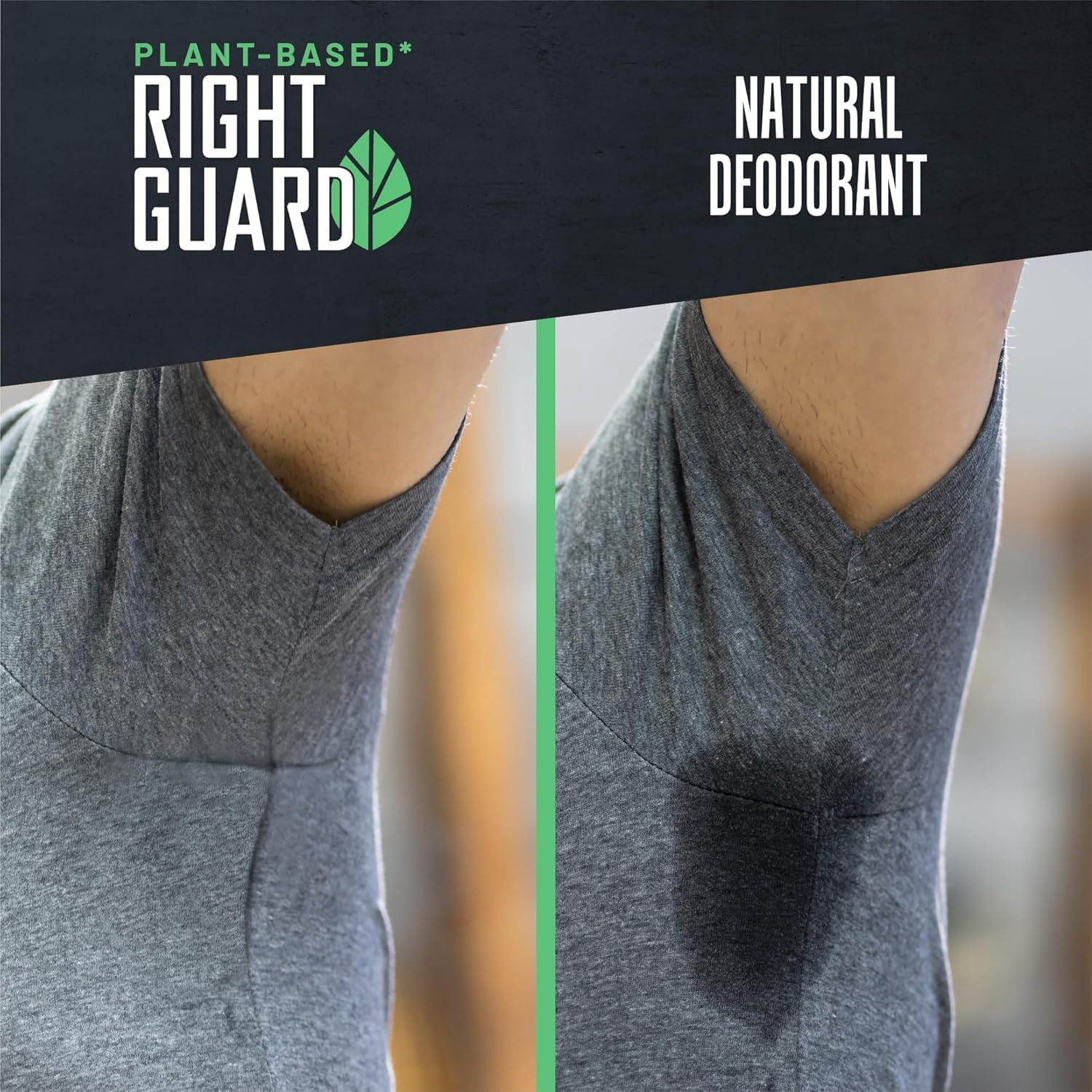 Right Guard Plant-Based Solid Antiperspirant, Aluminum Sweat Blockers & Deodorant for Men
