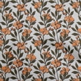 thumbnail image 1 of oneOone Rayon Rust Brown Fabric Floral Retro Sewing Material Print Fabric By The Yard 56 Inch Wide, 1 of 5