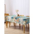thumbnail image 3 of Teal Coastal Rectangle Tablecloth, Summer Beach Starfish Shell Coral Nautical Waterproof & StainResistant Tablecloth, Washable Oil-proof Table Cover for Dining/Party/Wedding/Camping/Buffet 60x120 In, 3 of 9
