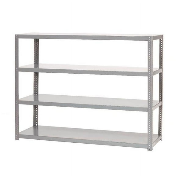 Global Industrial HD36246G4 4 Shelf Extra Heavy Duty Steel Shelving, Starter Gray - 36 x 24 x 72 in.