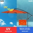 thumbnail image 6 of Costway 10 Ft Hanging Umbrella Patio Sun Shade Offset Outdoor Market Cross Base Orange, 6 of 11