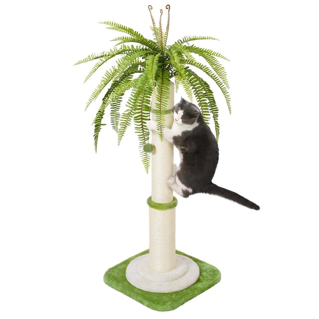 Poste Rascador Honcet Beige Alto 42 Pulgadas Duradero para Gatos de Interior Grandes
