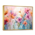 thumbnail image 2 of Designart "Multicolor Floral Euphony I" Abstract Botanicals Floater Framed Canvas Print, 2 of 7