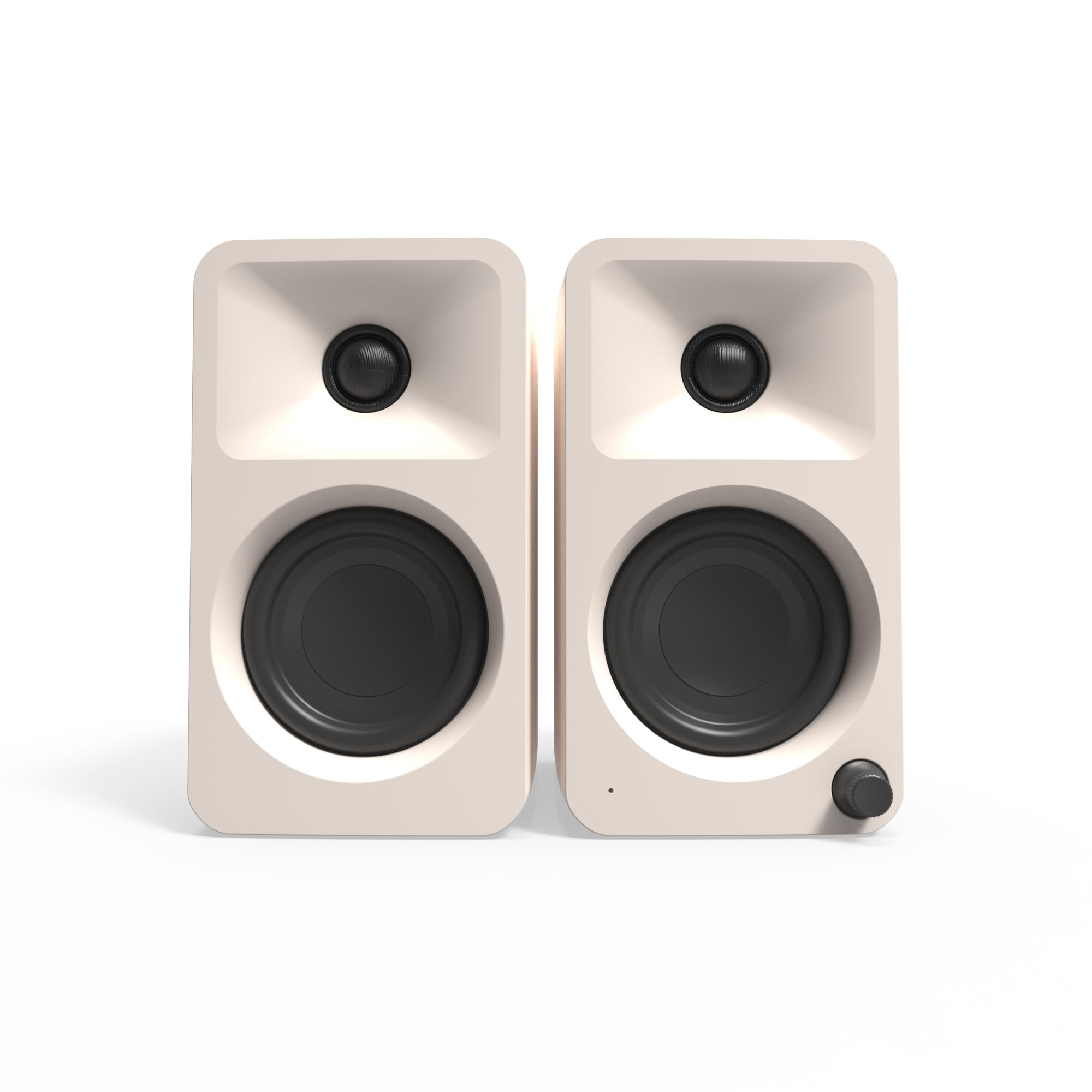 Kanto ORAMC 100W Powered Reference Desktop Computer Speakers with Bluetooth 5.0 and USB-C Input | Bi-Amplified | 100 Hz Automatic Crossover | Reference Quality Sound | Pair | Cream