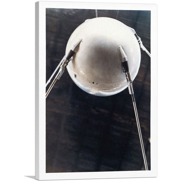 ARTCANVAS Sputnik 1 First Earth USSR Russian Satellite Ready for Launch Canvas Art Print - Size: 60" x 40" (0.75" Deep) (3-Piece)