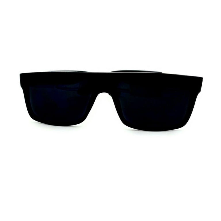 Locs 91156 Black Sunglasses | Authentic Gangster Squared Flat Top Ivory Arms Sha