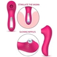 thumbnail image 4 of Mujeres Lengua Lamiendo Masajeador Vibración Impermeable Mujer Chupando Masaje Dispositivo Rosa Rojo, 4 of 8